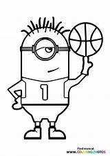 Minions Minion Basketball Abc Carl sketch template