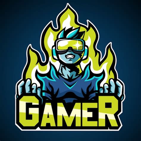 gamer logo premium vector