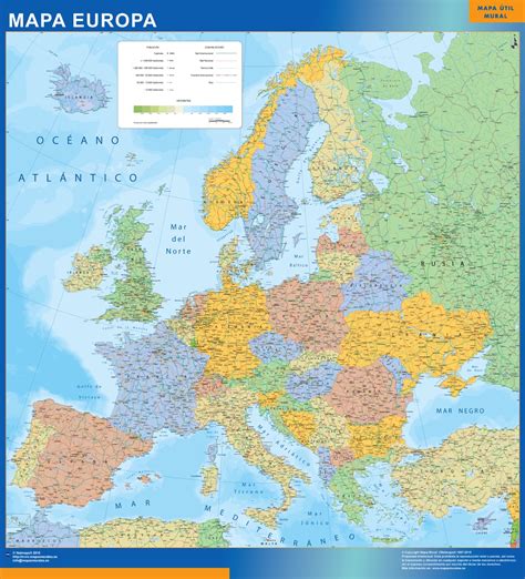 Mapa Europa Politico Envío Mapas Gratis En España Penínsular