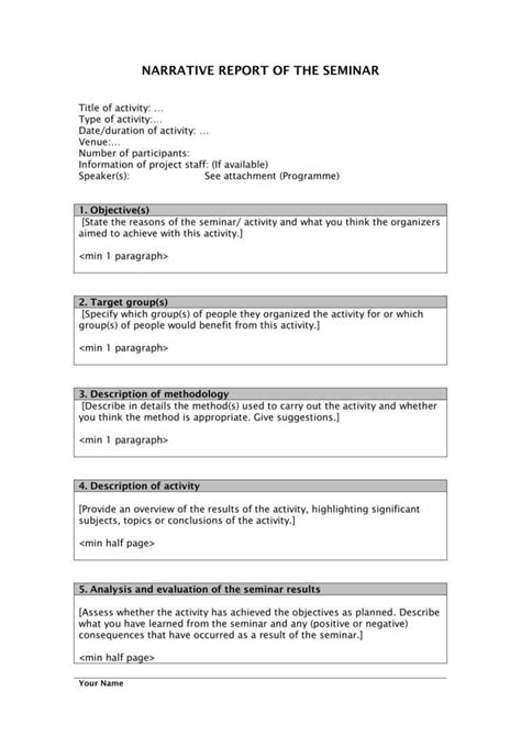 narrative report examples  examples intended  focus group