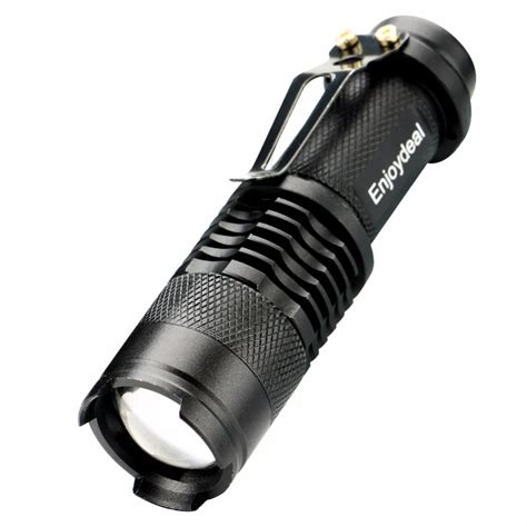 tactical adjustable zoom led flashlight torch   lumens mini flashlight focus lanterna aa