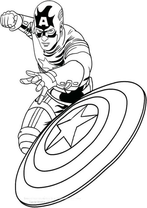easy  print captain america coloring pages captain america