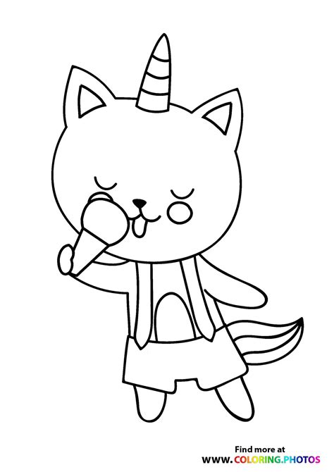 cat eating ice cream coloring pages  kids