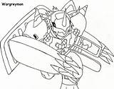 Wargreymon Digimon Coloring sketch template