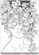 Coloring Pages Adult Printable Adults Pdf Nature Only Grown Human Beauty sketch template