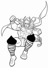 Thor Coloring Pages Thunder Prince Printable Cartoon Drawing Supercoloring Dot Categories sketch template