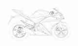 Yamaha R125 Yzf Motor Cafe Next sketch template