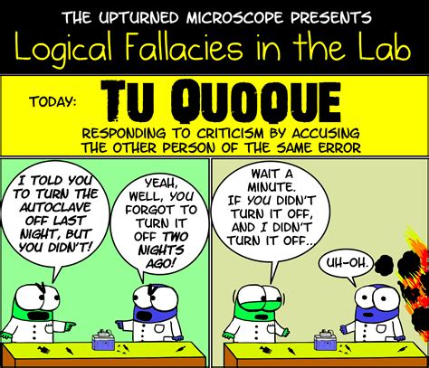 logical fallacies tu quoque  upturned microscope
