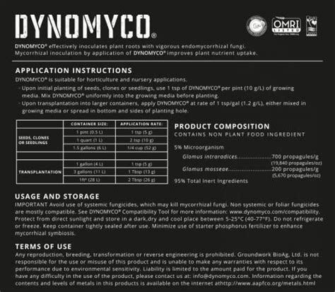 dynomyco concentrated premium mycorrhizal inoculant root enhancerstimulatorbooster