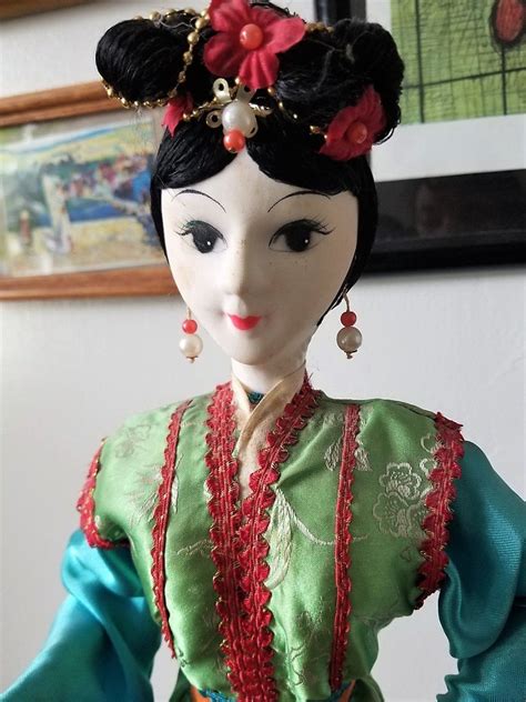 Chinese Doll 1990 S Colorful Chinese Doll Asian Doll Tall Asian Doll