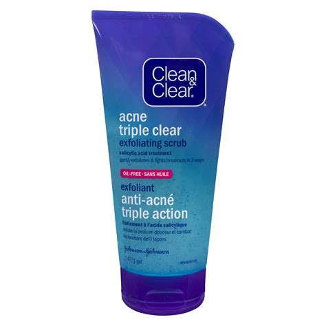 acne triple clear exfoliating scrub clean clear canada