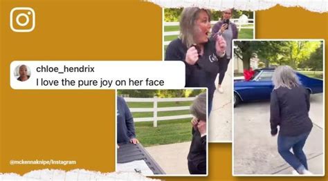 ‘pure joy man surprises wife with her dream car and her reaction is