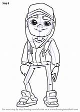 Subway Surfers Jake Draw Drawing Step Characters Coloring Game Pages Drawings Sketch Tutorials Games Lessons Drawingtutorials101 Tricky Tutorial Template Previous sketch template