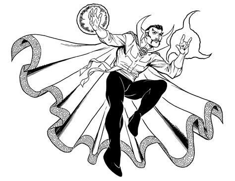 doctor strange show  skill coloring page  printable coloring