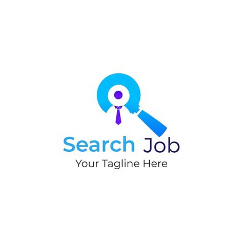 premium vector search job logo design