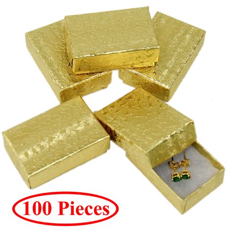 gold cotton filled gift box findings outlet