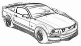 Mustang Coloring Pages Car Ford 2009 Template 2006 Color sketch template