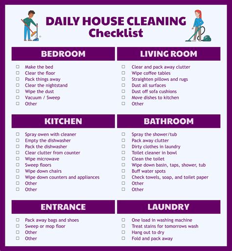 printable house cleaning checklist  video house images