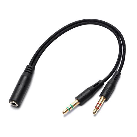 mm aux audio cable splitter cable  splitter  female   male earphone  shopee