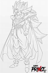 Gohan Goku Saiyan Aubreiprince Ssj3 Instinct Dbz sketch template