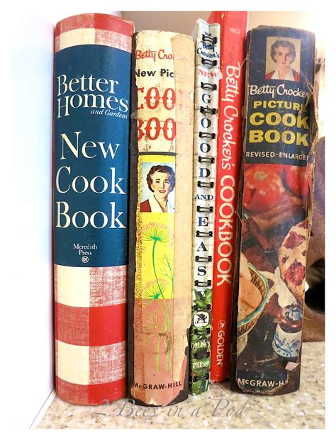 vintage cookbooks  bees   pod