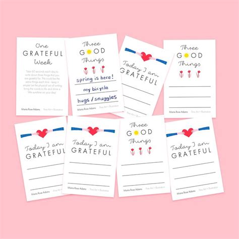 keeping  gratitude journal    printable notecards