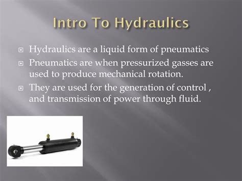 Ppt Hydraulics Powerpoint Presentation Free Download Id 6905386