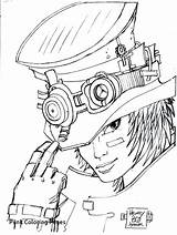 Pages Coloring Punk Getcolorings Gears Steampunk sketch template