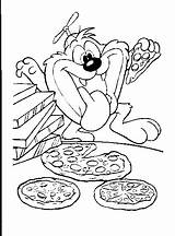 Coloring Pages Tiny Devil Toon Dizzy Cartoon Toons Printable Pizza Tasmanian Kids Print sketch template