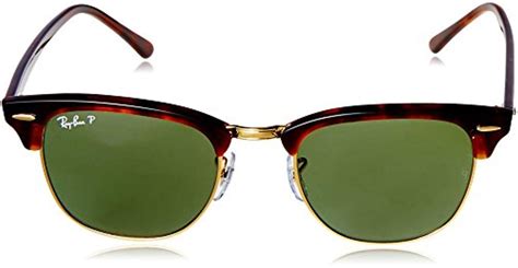 Lyst Ray Ban Clubmaster Polarized Square Sunglasses Red Havana 50