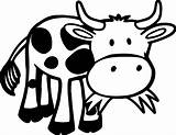 Cow Outline Pages Coloring Printable Farm Animal Cartoon Cows Grass Kids Animals Baby Eating Funny Face Sheets Clipartmag Cute Choose sketch template