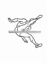 Coloring Jump High Pages Athletics Vault Pole Colouring Sheet Long Getdrawings Drawing Printable Sketch Template sketch template