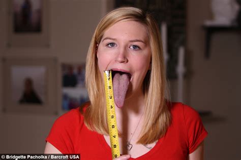 lengthy licker teen believes she has world s longest tongue