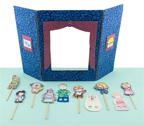 finger puppet stage  puppets kids summer crafts  phoomph