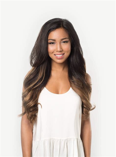 Ombre Luxy Hair Clip In Extensions Mocha Chestnut Brown
