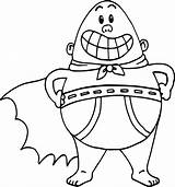 Underpants Captain Coloring Pages Printable sketch template