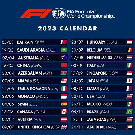 fia anuncia calendario de  da formula   recorde de  corridas