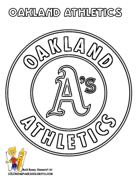 oakland athletics baseball coloring page  yescoloringcom