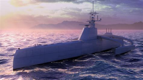 darpa  begun speed testing  submarine hunting drone ship impact lab
