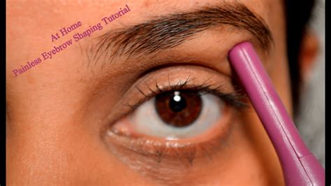 painless eyebrows shaping tutorial youtube