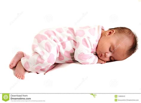 full body photo  newborn baby peaceful  sleep stock image image