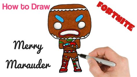 draw merry marauder fortnite drawings easy art tutorial youtube