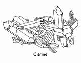 Citrine Gemstone sketch template