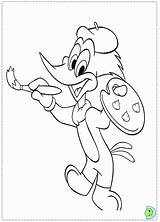 Woody Woodpecker Coloring Drawings Pages Dinokids Popular Close Print Library Clipart Coloringhome Clip sketch template