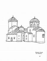 Colorat Biserica Biserici Desen Desene Planse Hristos Copiilor Escolha Pasta Barroco sketch template