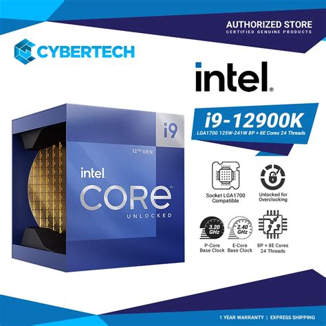 Intel Core I9 12900k 12th Gen Alder Lake 16 Core 8p 8e 3 2 Ghz 2 4 Ghz