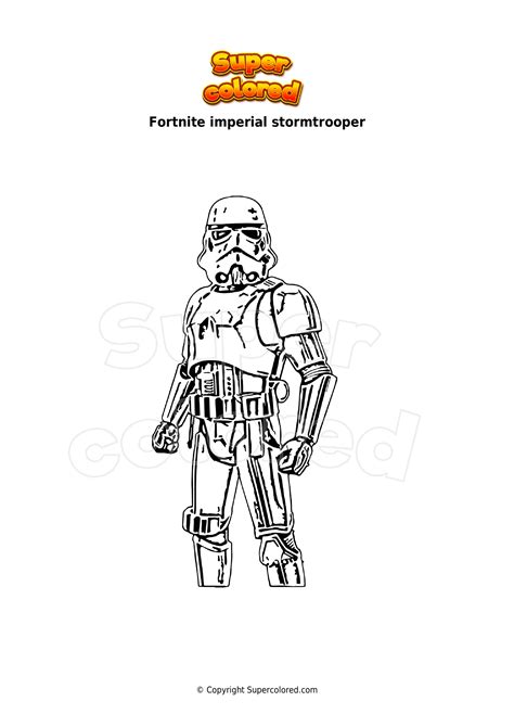 coloring page fortnite imperial stormtrooper supercoloredcom