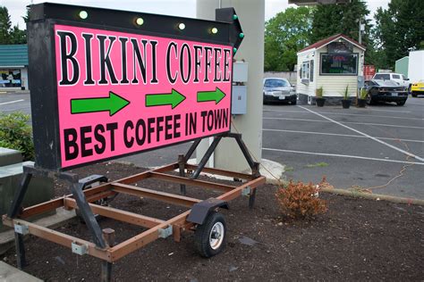 Bikini Barista Bare Pussy