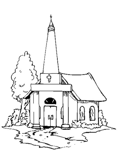church coloring page color coloring pages  kids
