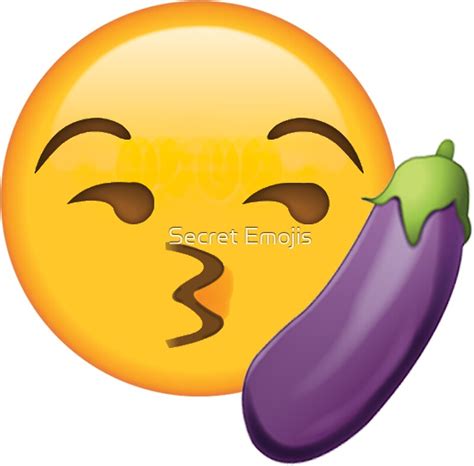kissy eggplant secret emoji funny internet meme stickers by secret
